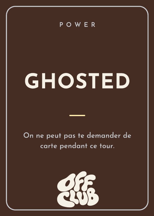 Carte pouvoir GHOSTED