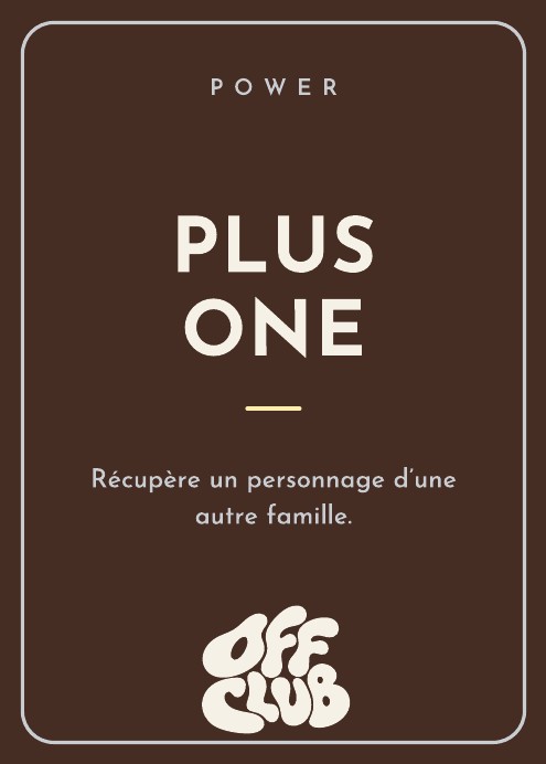 Carte pouvoir PLUS ONE